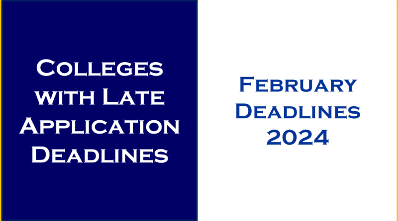 Late application deadline February 2024