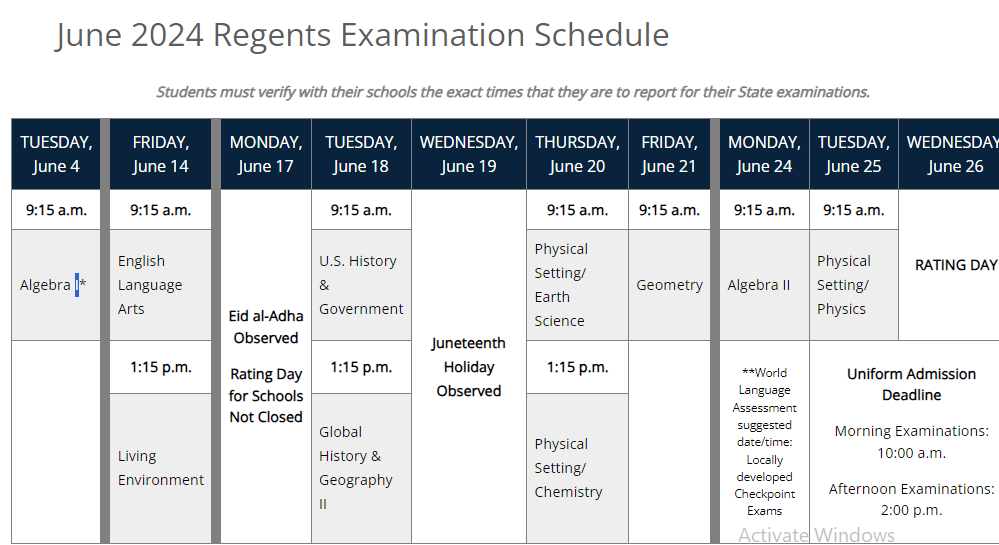 Regents Exam Schedule 2025 June Jaclin Violante